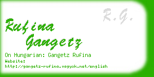 rufina gangetz business card